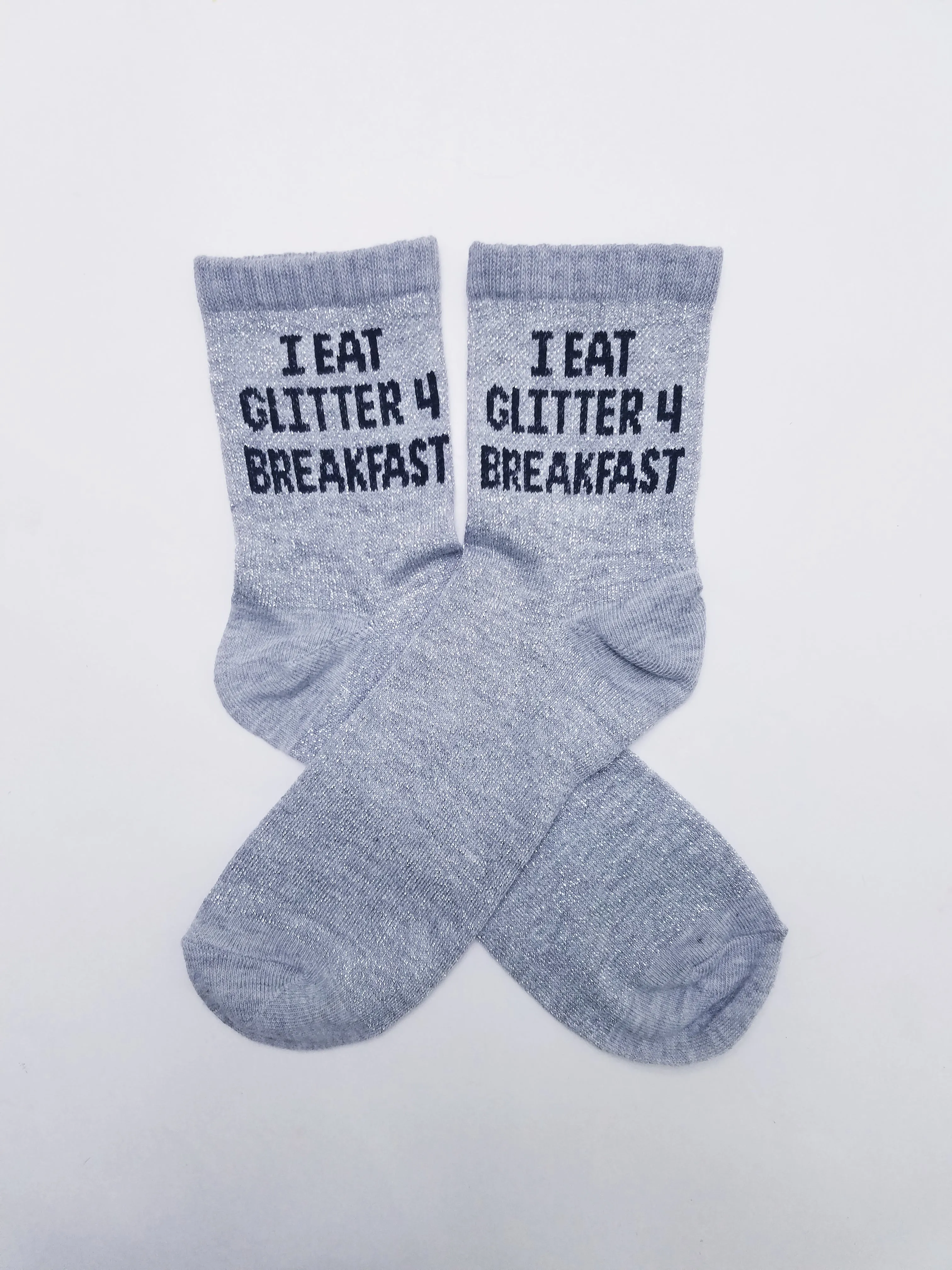 I Eat Glitter 4 Breakfast Sparkling Crew socks