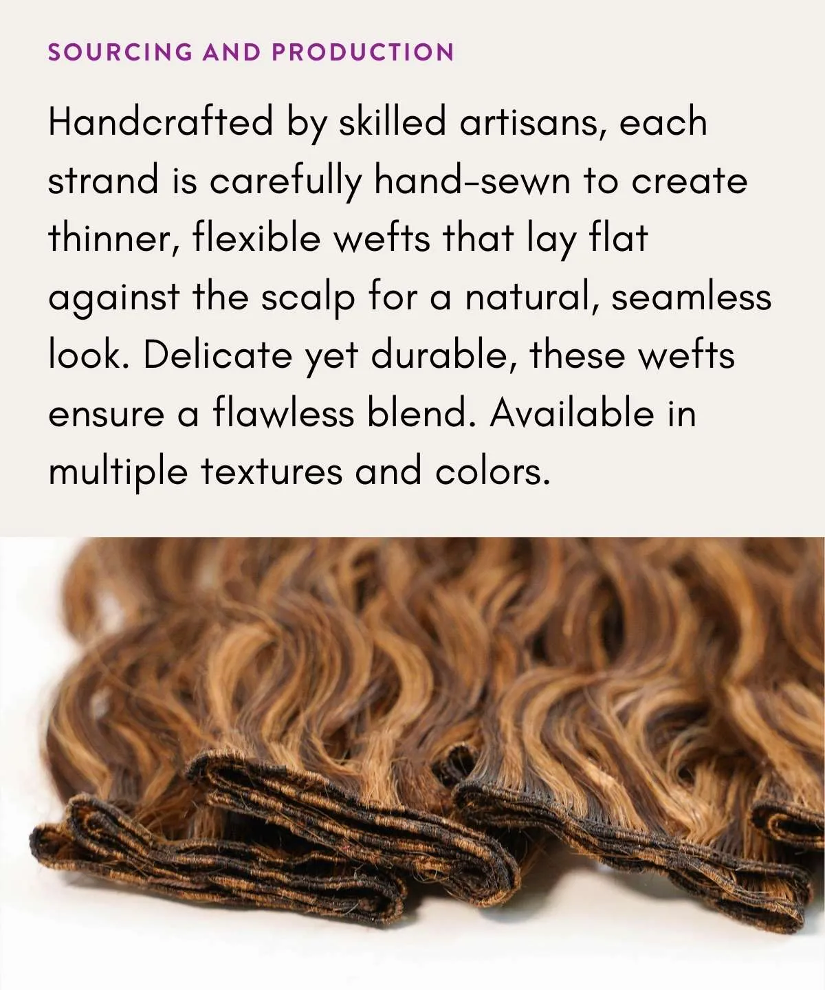 Kinky Curly Hand-Tied Weft Rows (2oz)