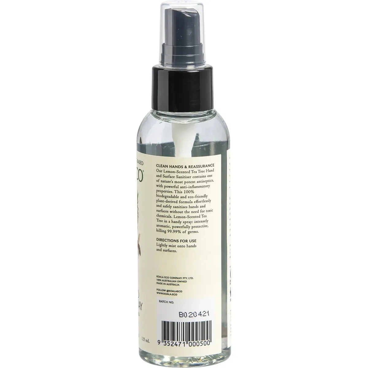 Koala Eco Hand and Surface Spray Lemon Scented Tea Tree