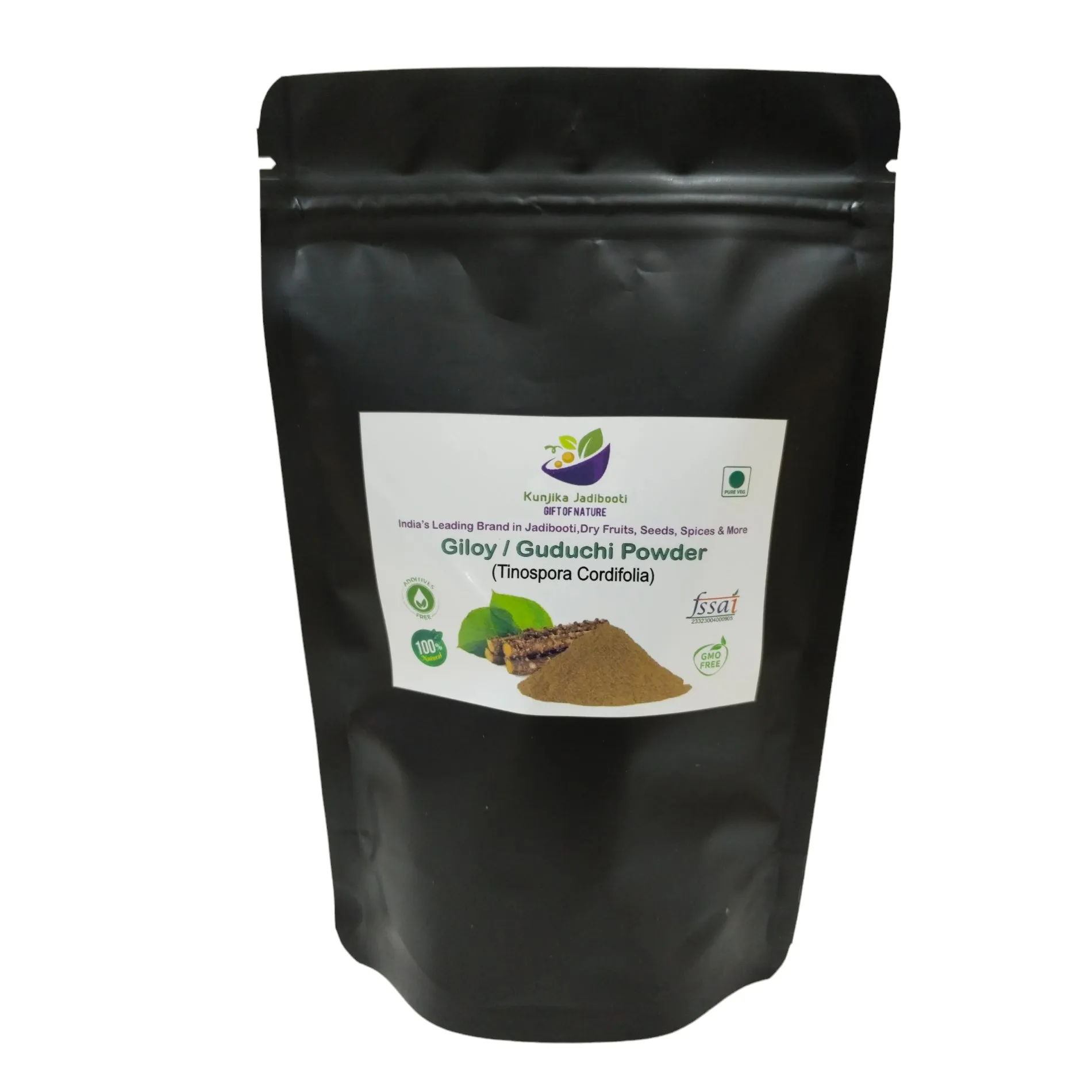 Kunjika Jadibooti Giloy | Guduchi | Gulvel Stem Powder | Forest Giloy | Gulvel | Tinospora Cordifolia | Guduchi Powder 100 gm