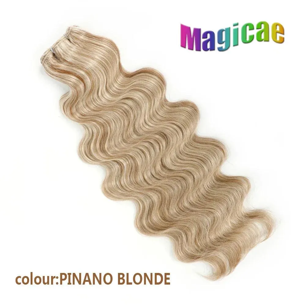 Magicae Ombre to Blonde Hair Extensions: Glamorous 30" Wave Ponytail - Transform Your Look!