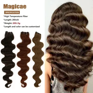 Magicae Ombre to Blonde Hair Extensions: Glamorous 30" Wave Ponytail - Transform Your Look!