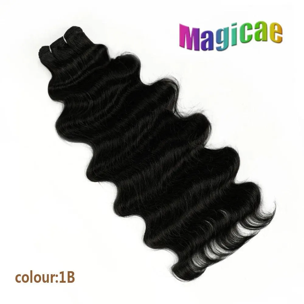 Magicae Ombre to Blonde Hair Extensions: Glamorous 30" Wave Ponytail - Transform Your Look!