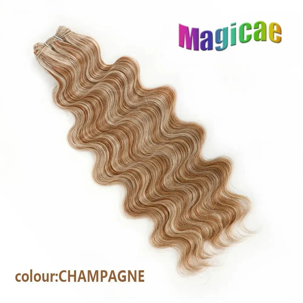 Magicae Ombre to Blonde Hair Extensions: Glamorous 30" Wave Ponytail - Transform Your Look!