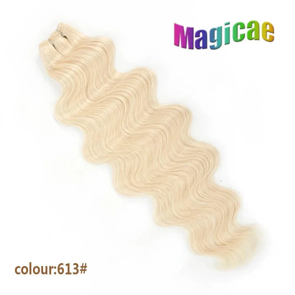 Magicae Ombre to Blonde Hair Extensions: Glamorous 30" Wave Ponytail - Transform Your Look!