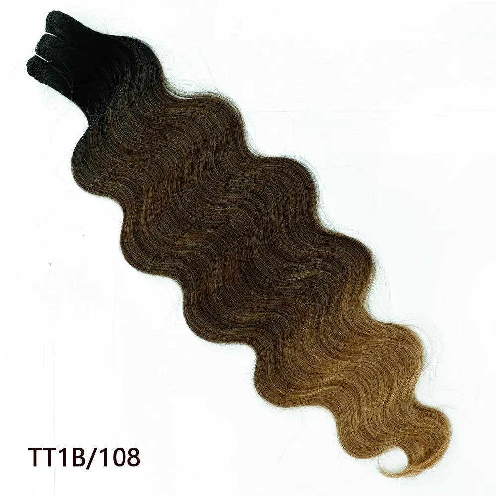 Magicae Ombre to Blonde Hair Extensions: Glamorous 30" Wave Ponytail - Transform Your Look!