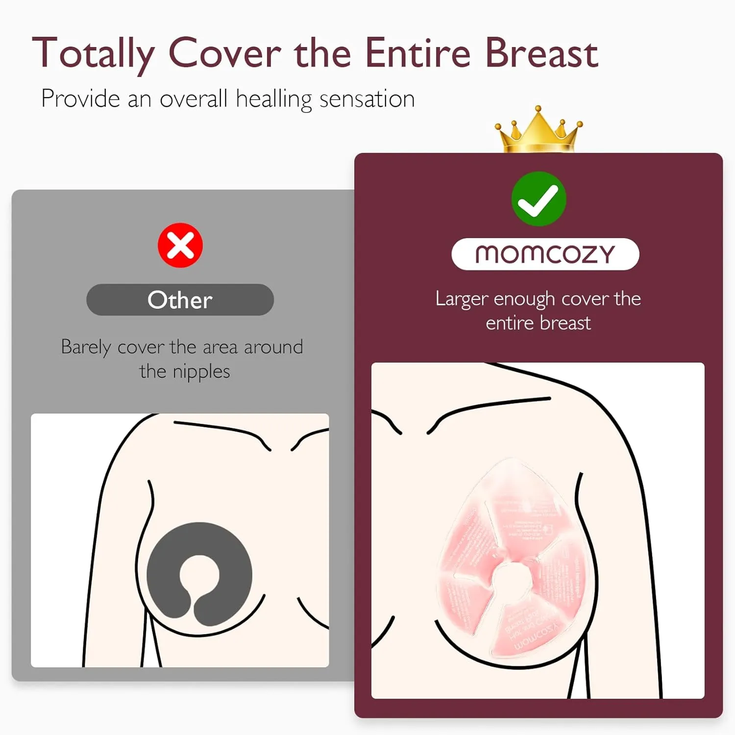 Momcozy Hot and Cold Breast Pads with 2 Soft Covers