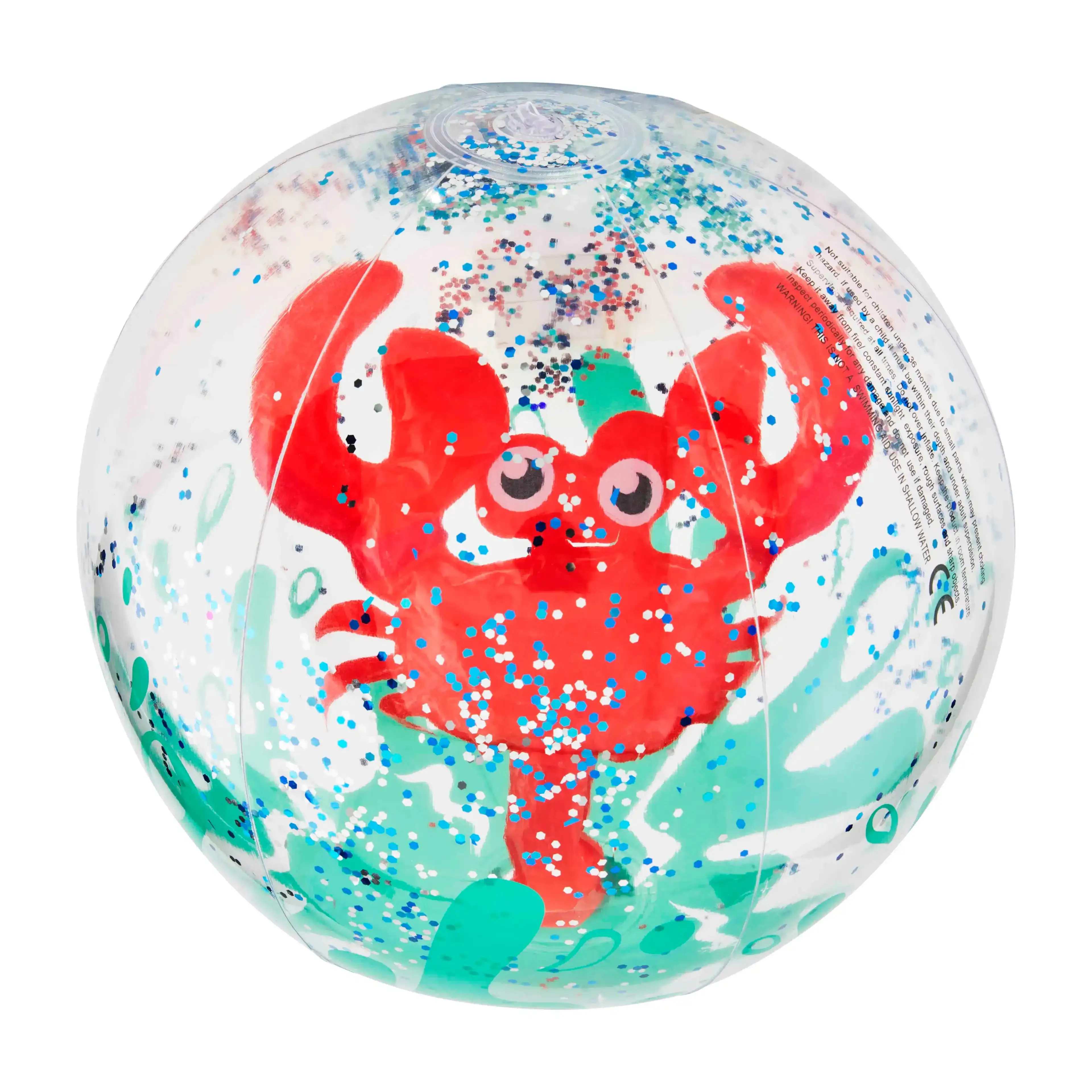 MUD Crab Glitter Beach Ball