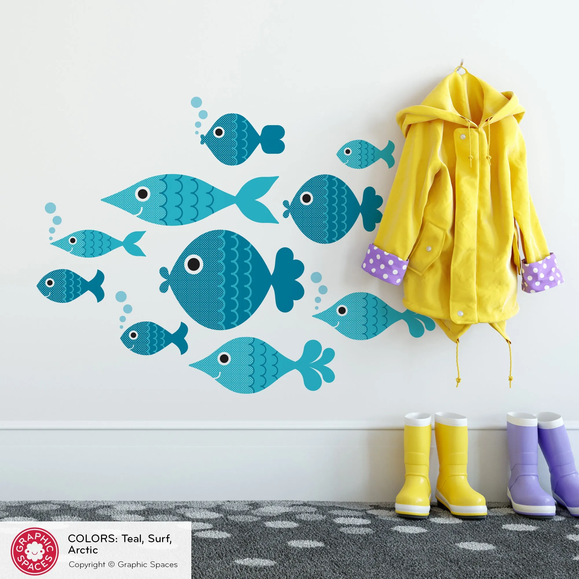 Ocean Big Fish Fabric Wall Decal