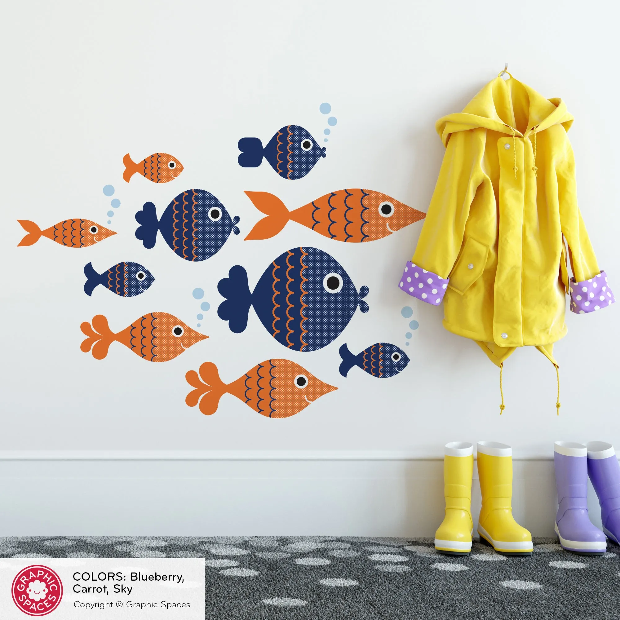 Ocean Big Fish Fabric Wall Decal