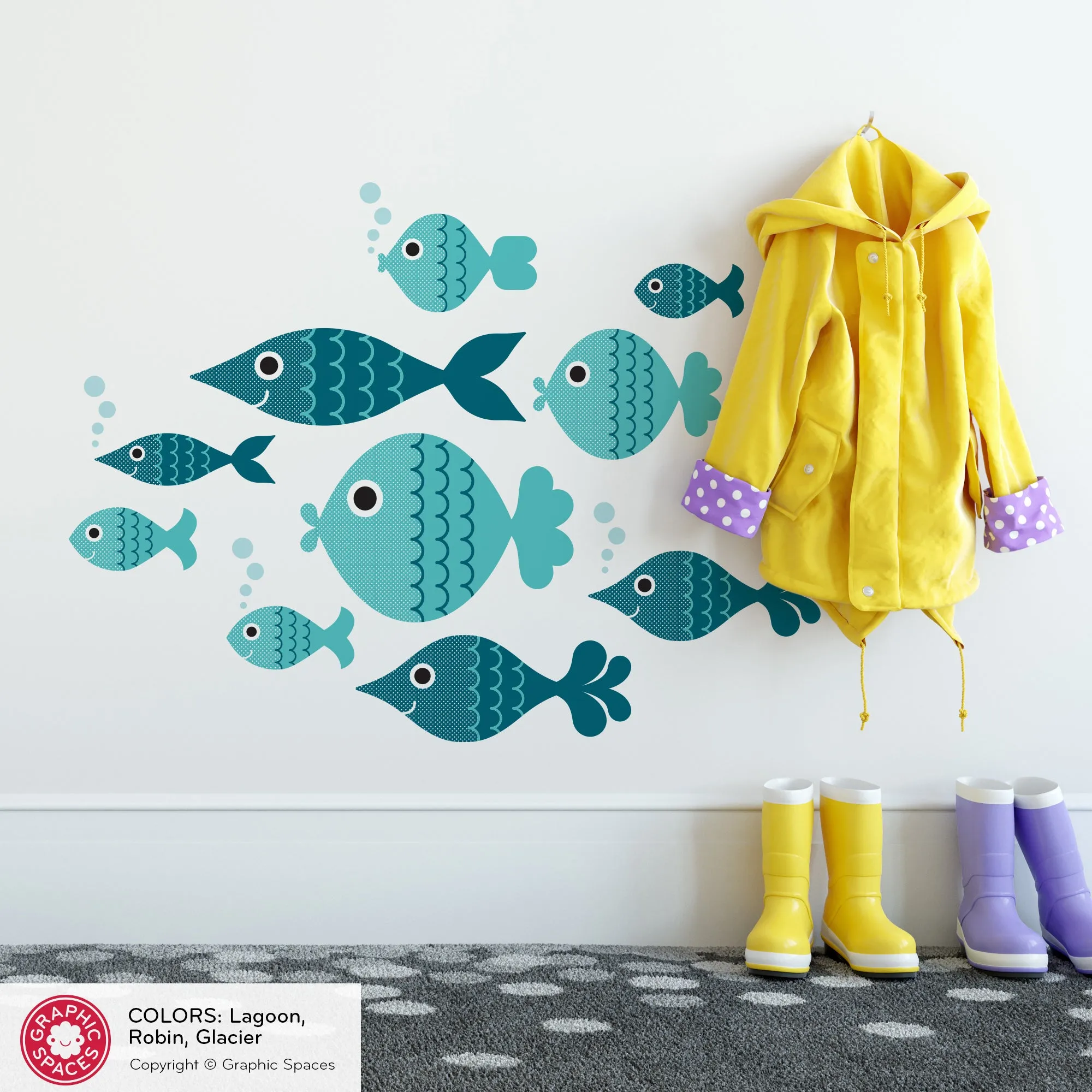 Ocean Big Fish Fabric Wall Decal