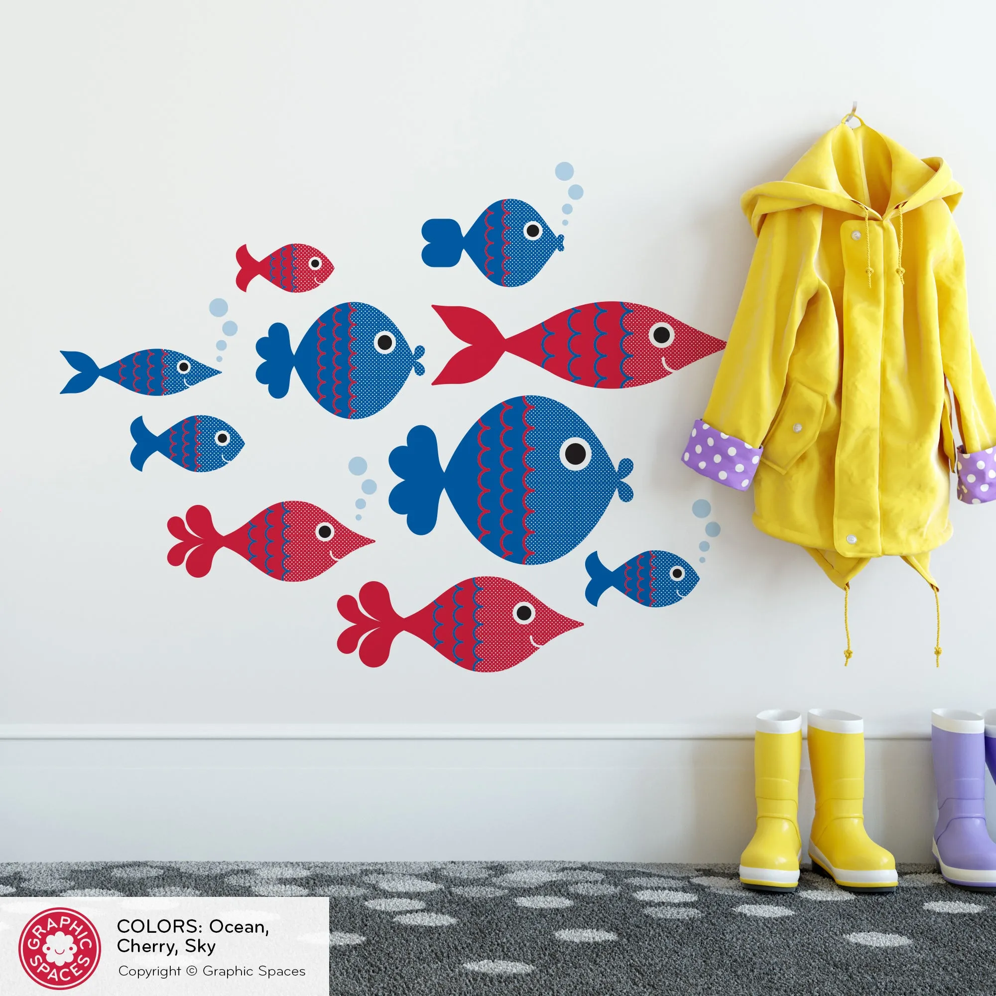 Ocean Big Fish Fabric Wall Decal