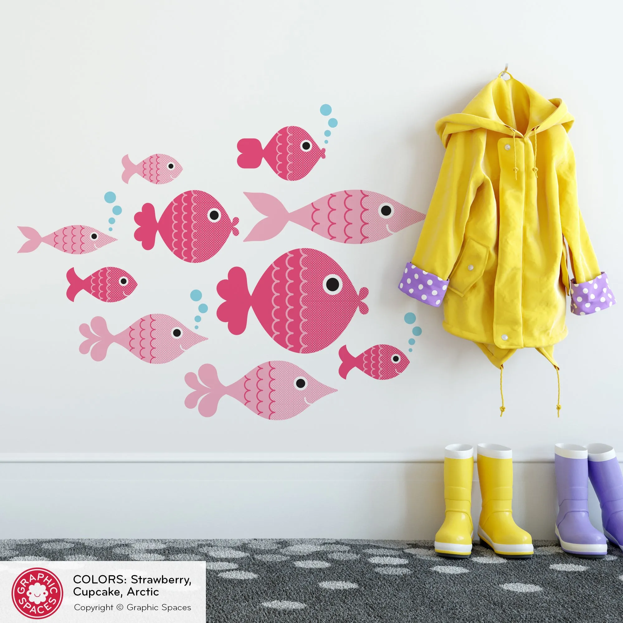 Ocean Big Fish Fabric Wall Decal