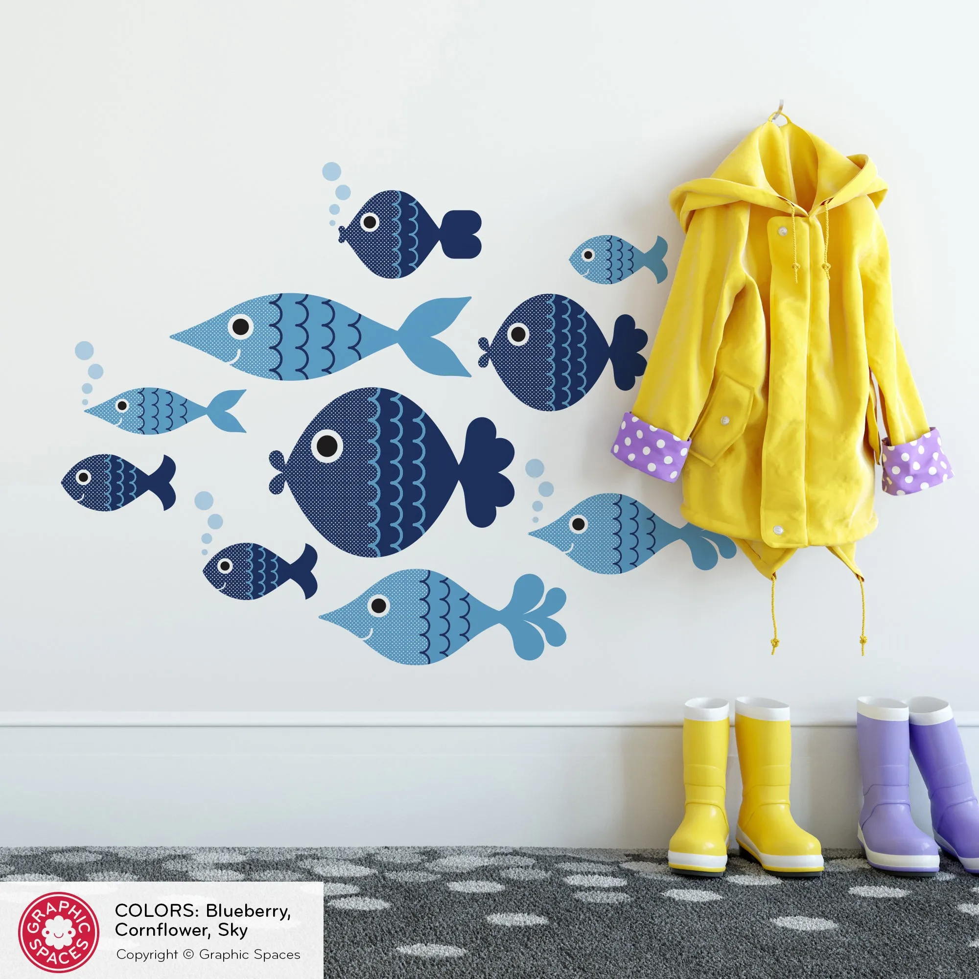 Ocean Big Fish Fabric Wall Decal