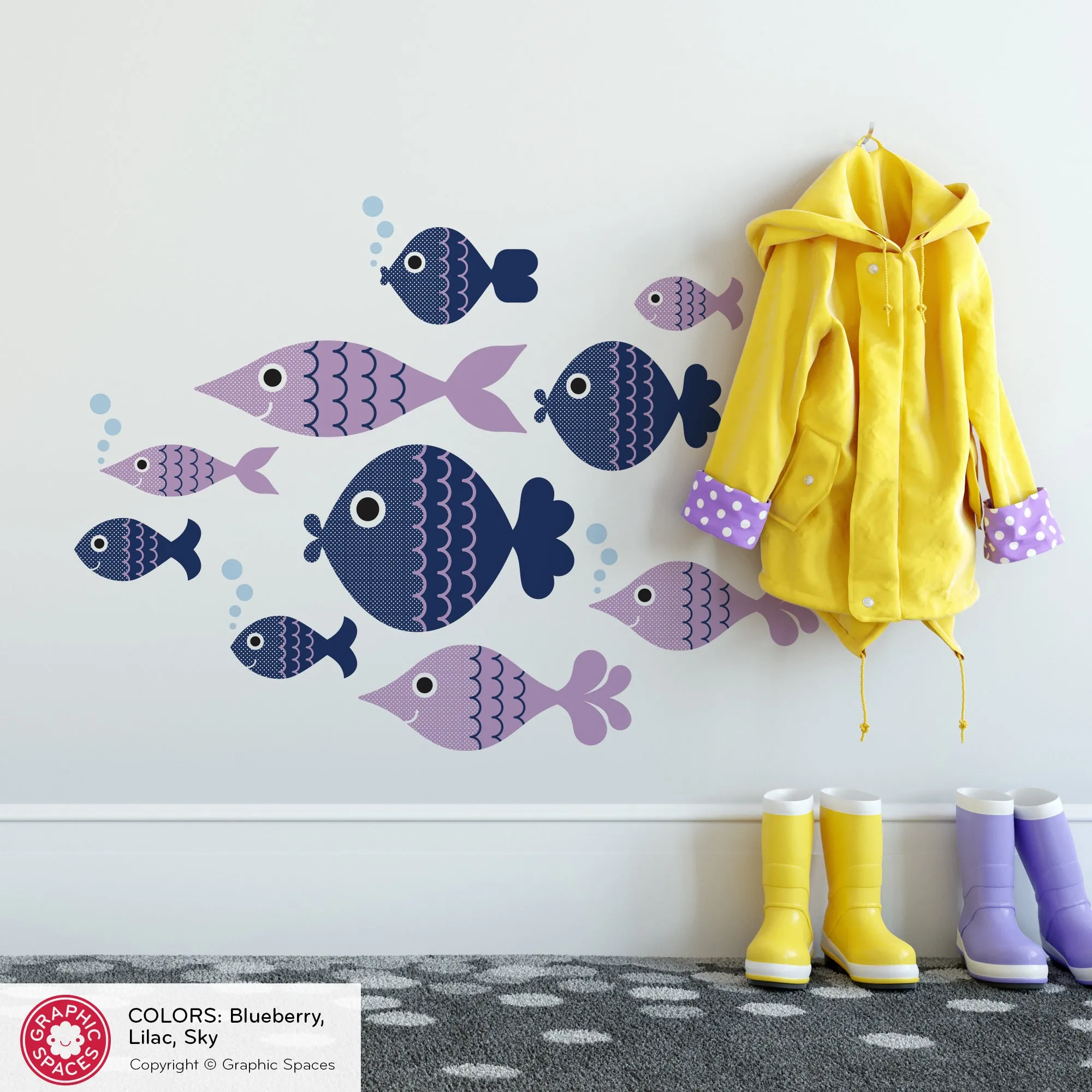 Ocean Big Fish Fabric Wall Decal