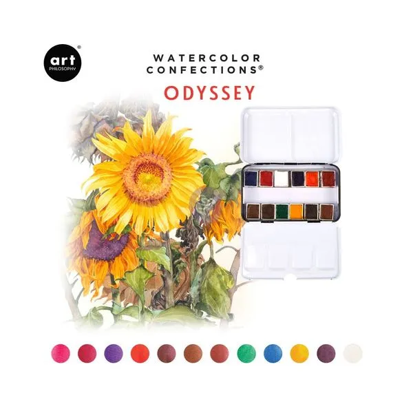 Odyssey Watercolor Pans 12/Pkg