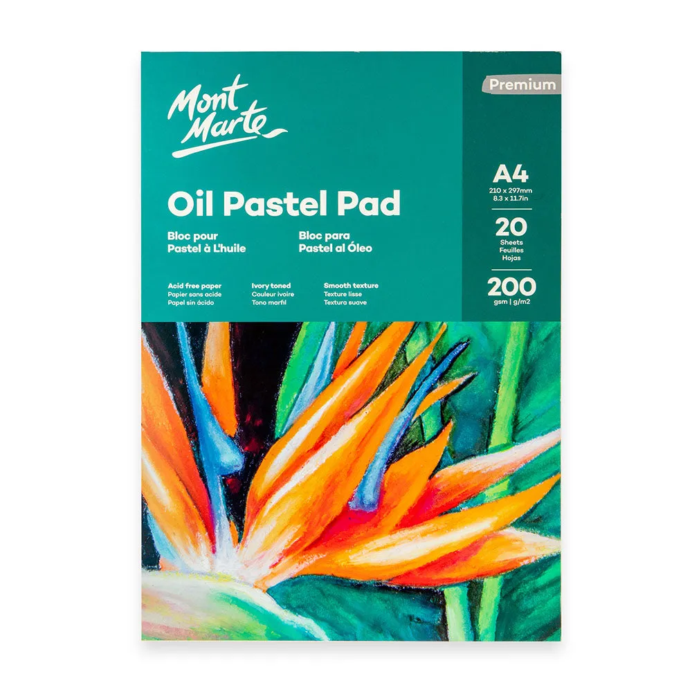 Oil Pastel Pad Premium A4 20 Sheets 200gsm