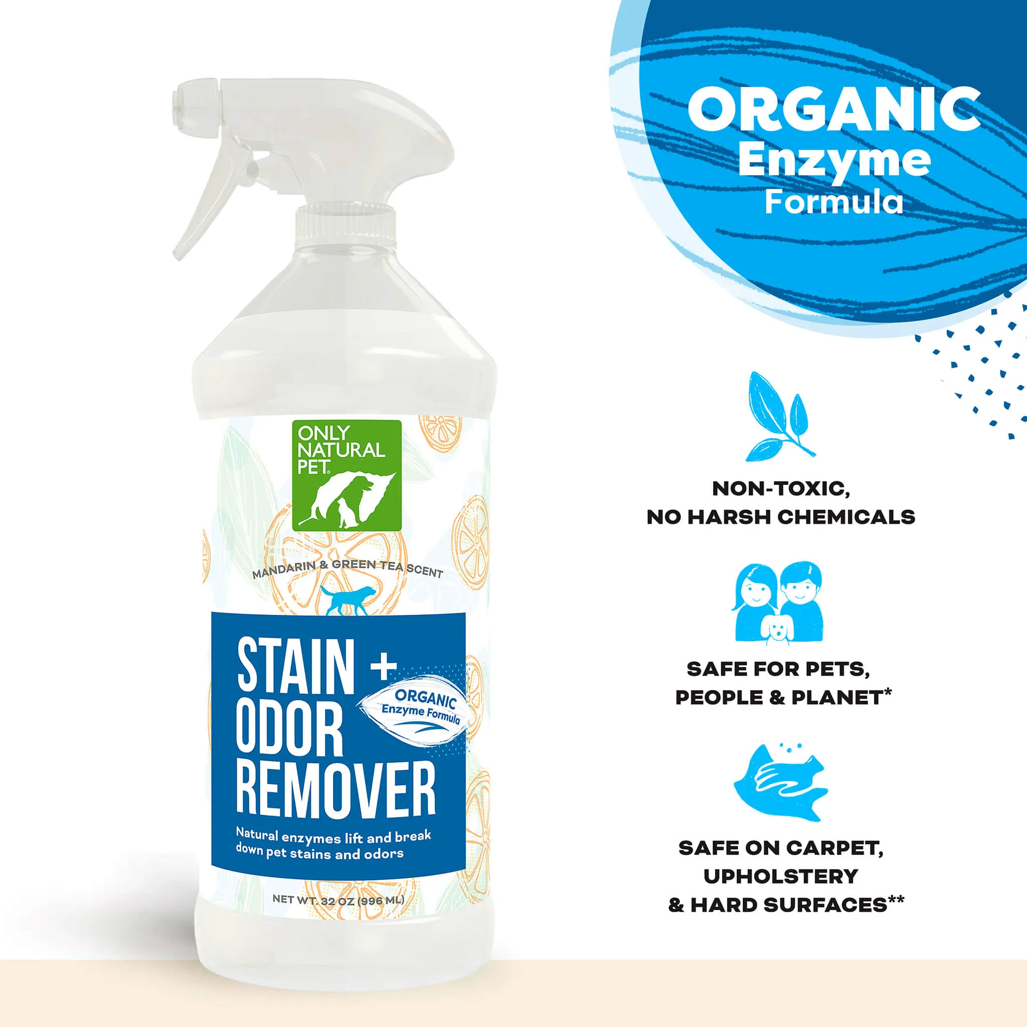 Only Natural Pet Dog Stain & Odor Remover Spray 32 oz