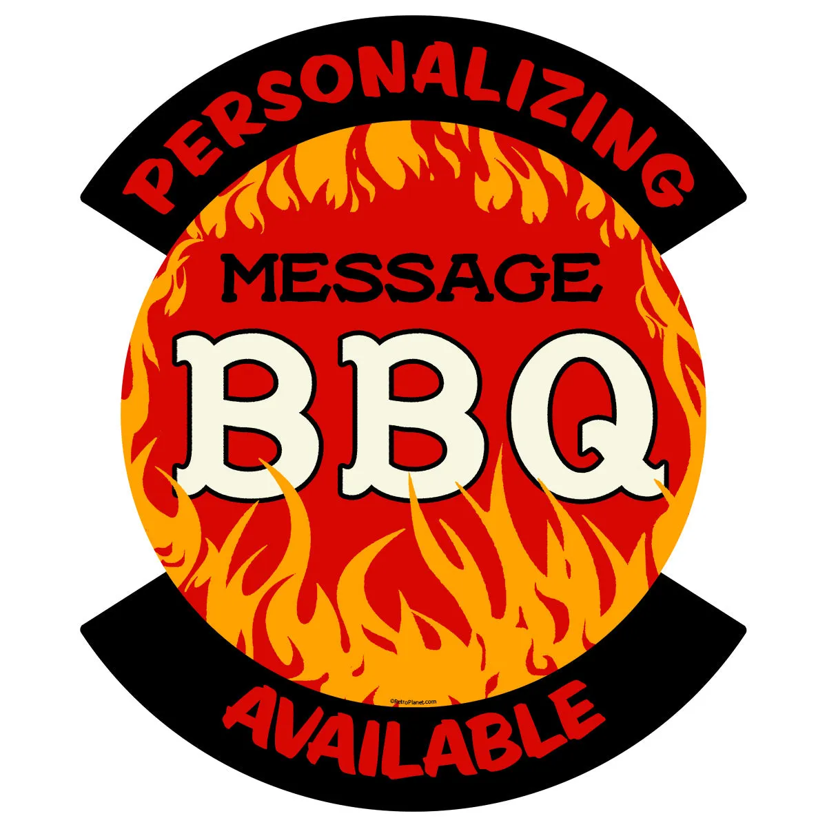 Personalized BBQ Vinyl Stickers Set of 10