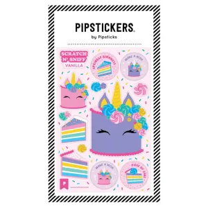 Pipsticks PipStickers Set - Scratch 'n Sniff Unicorn Cake