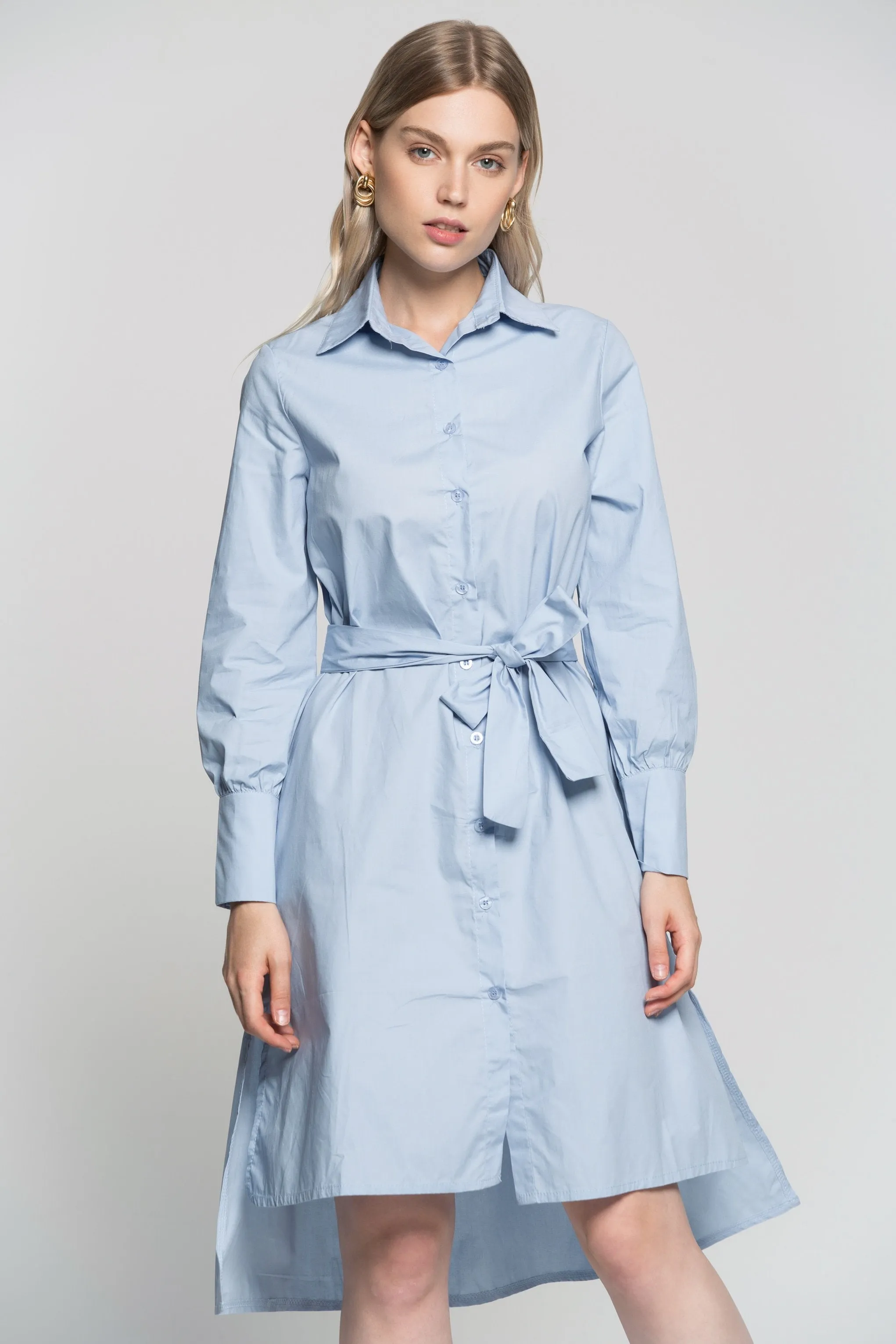 Powder Blue Shirt Dress