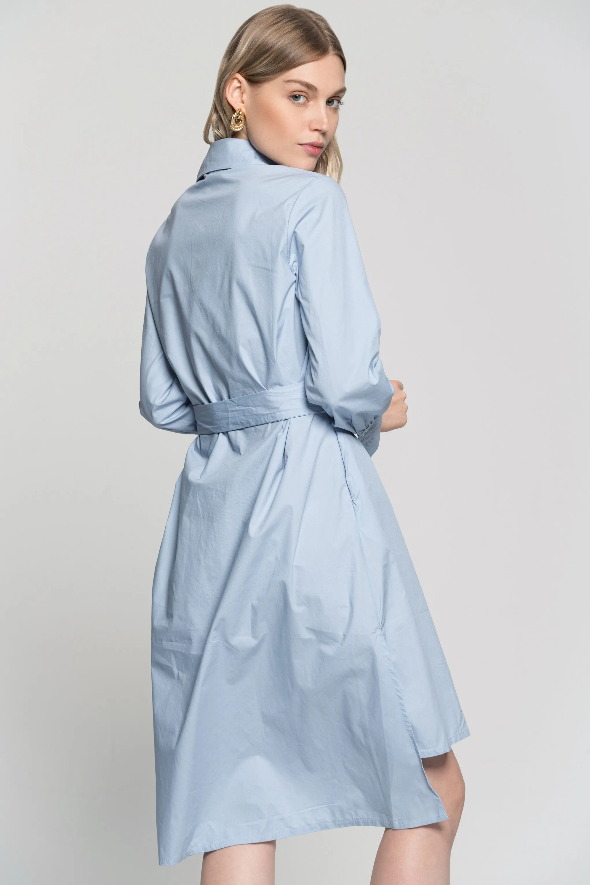 Powder Blue Shirt Dress