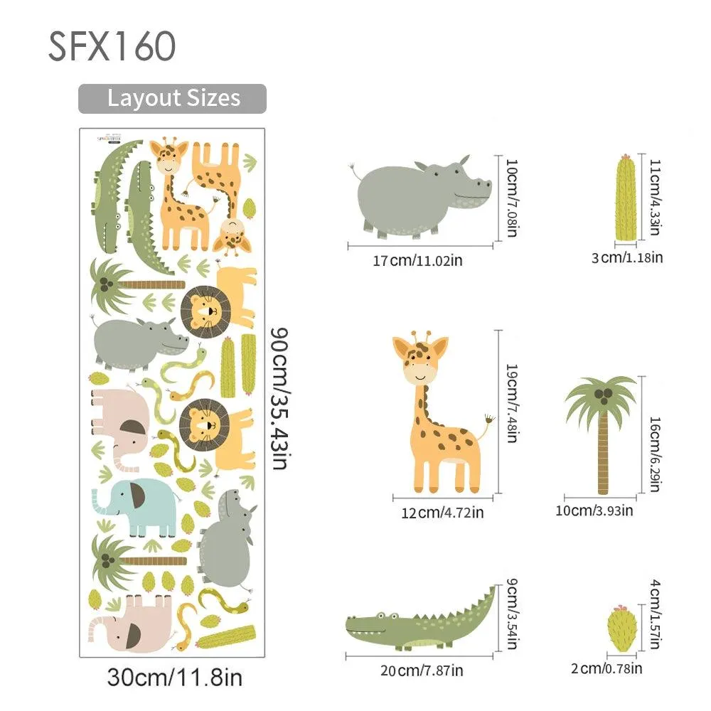 Safari Friends Wall Stickers