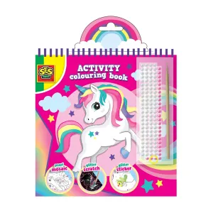 SES Creative Doe Coloring Book Glitter 3 In 1