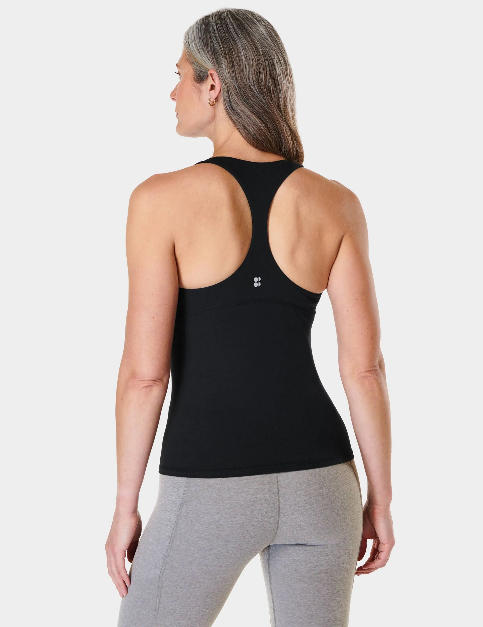 Soft Sculpt Sleek Racerback Tank - Black