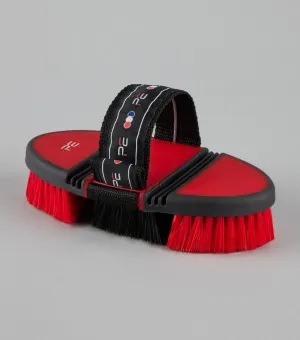 Soft-Touch Flexi Body Brush Black & Red