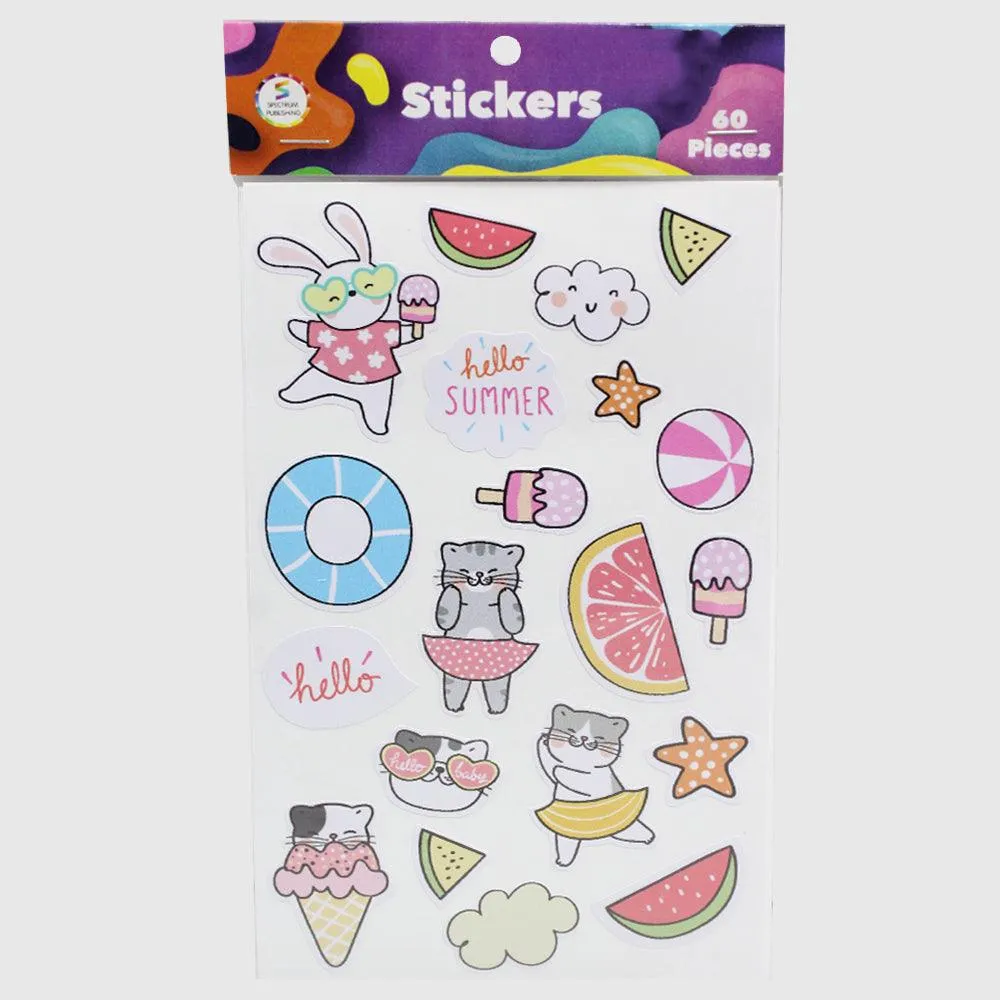 Stickers Pack - 60 Pieces (Hello Summer)