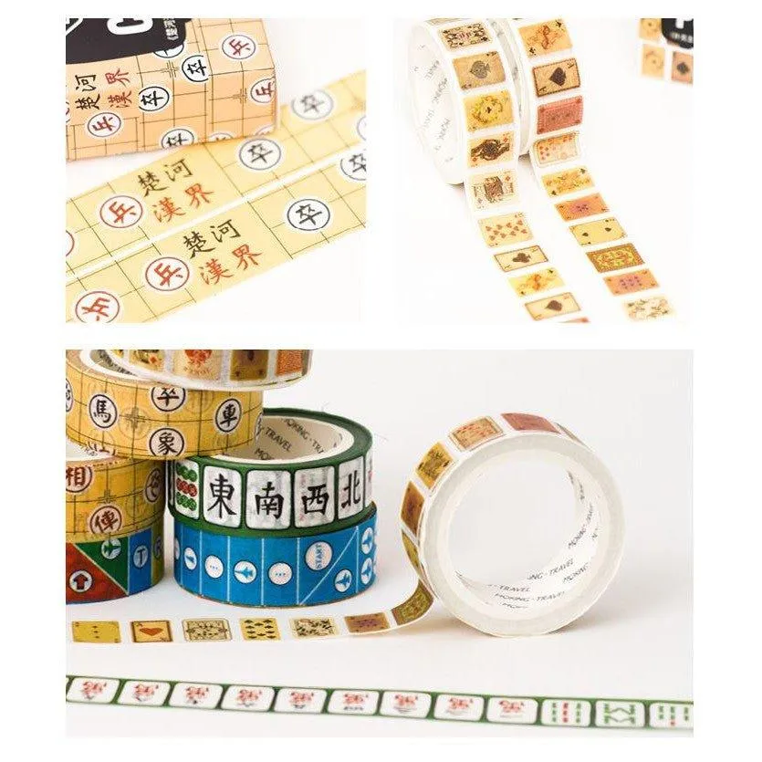 Strangerland Travel Four Treasures Series Travel Photos Text Travel Log Style Blue Line Washi Tape Paper Tape NP-H7TGI-012