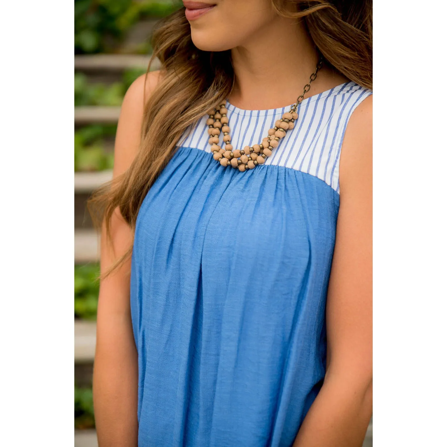 Striped Top Tie Back Tank