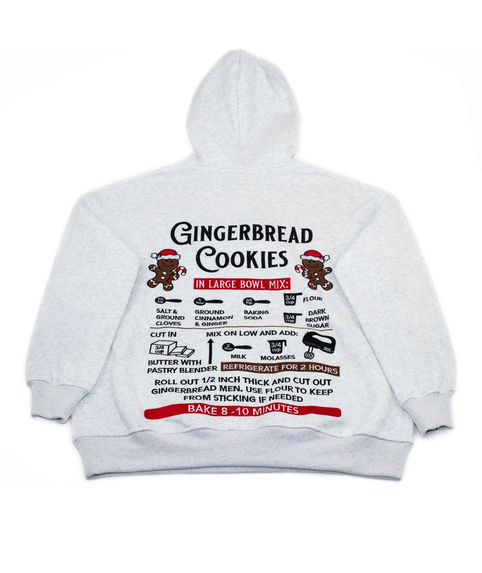 Sunkissed Coconut Juniors Embroidered Gingerbread Recipe Hoodie