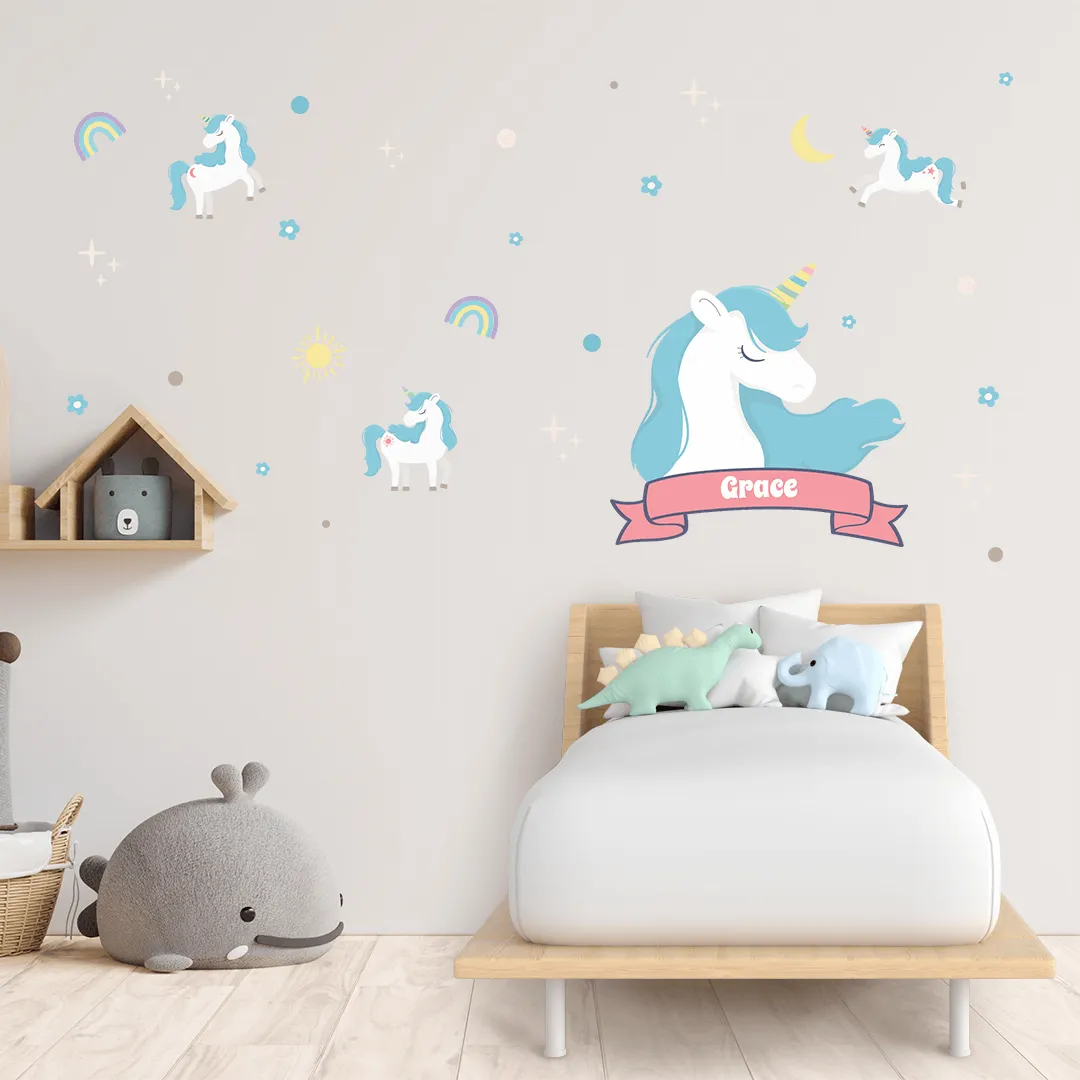 Unicorn Scene - Blue