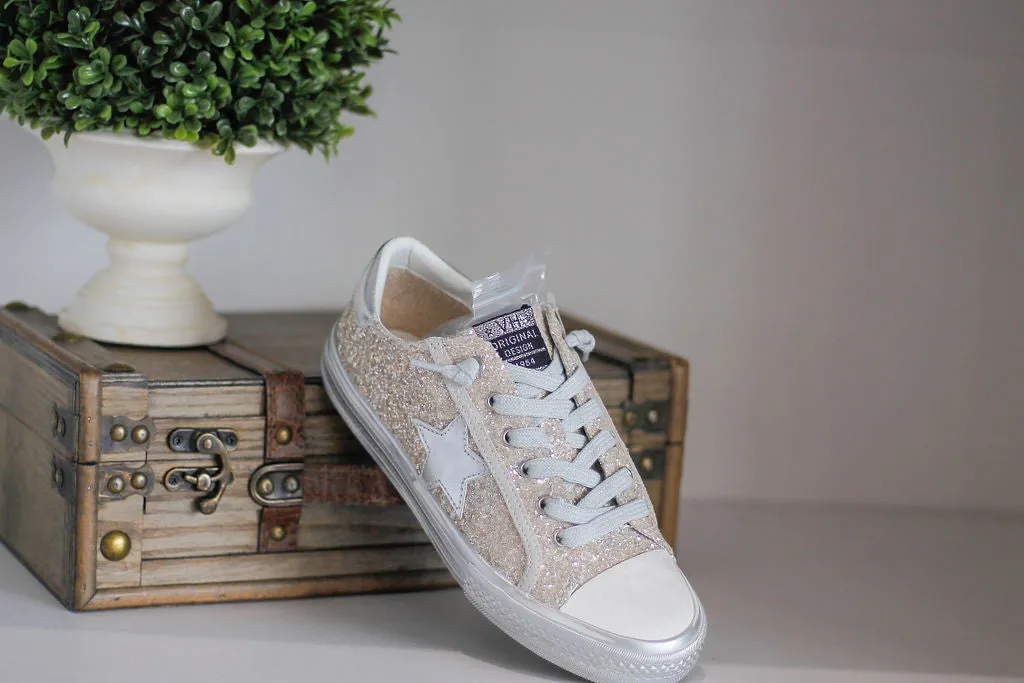 Vintage Havana Chunky Gold Glitter Silver Star Low Top