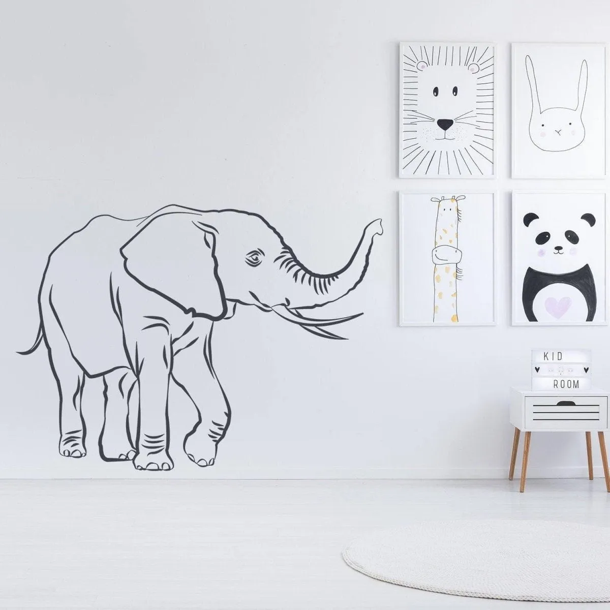 Vinyl Wall Elephant Decals - Charming Sticker Decorations