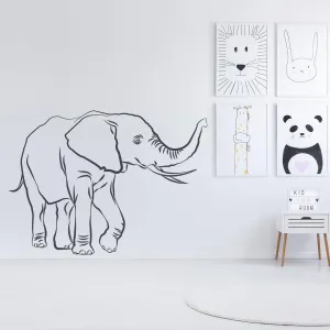 Vinyl Wall Elephant Decals - Charming Sticker Decorations