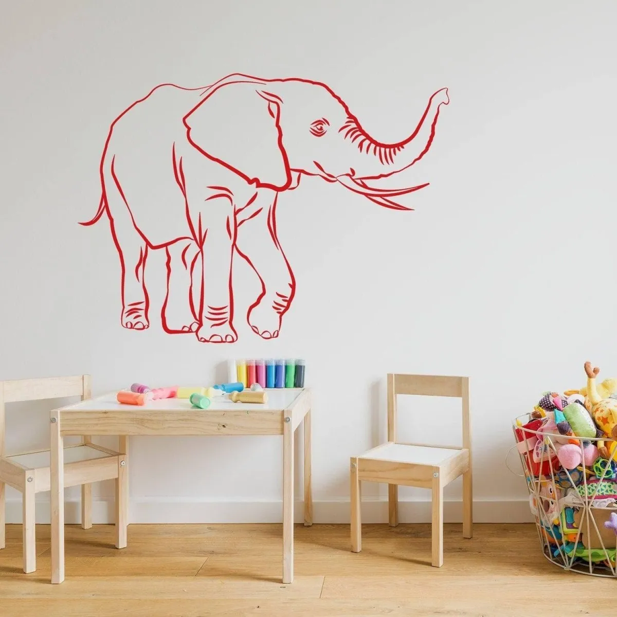 Vinyl Wall Elephant Decals - Charming Sticker Decorations