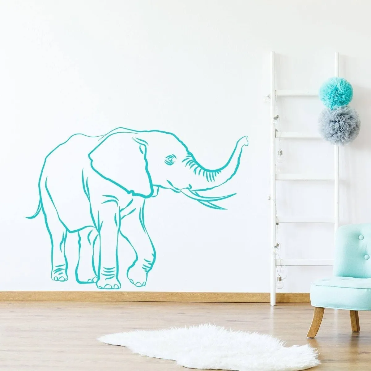 Vinyl Wall Elephant Decals - Charming Sticker Decorations