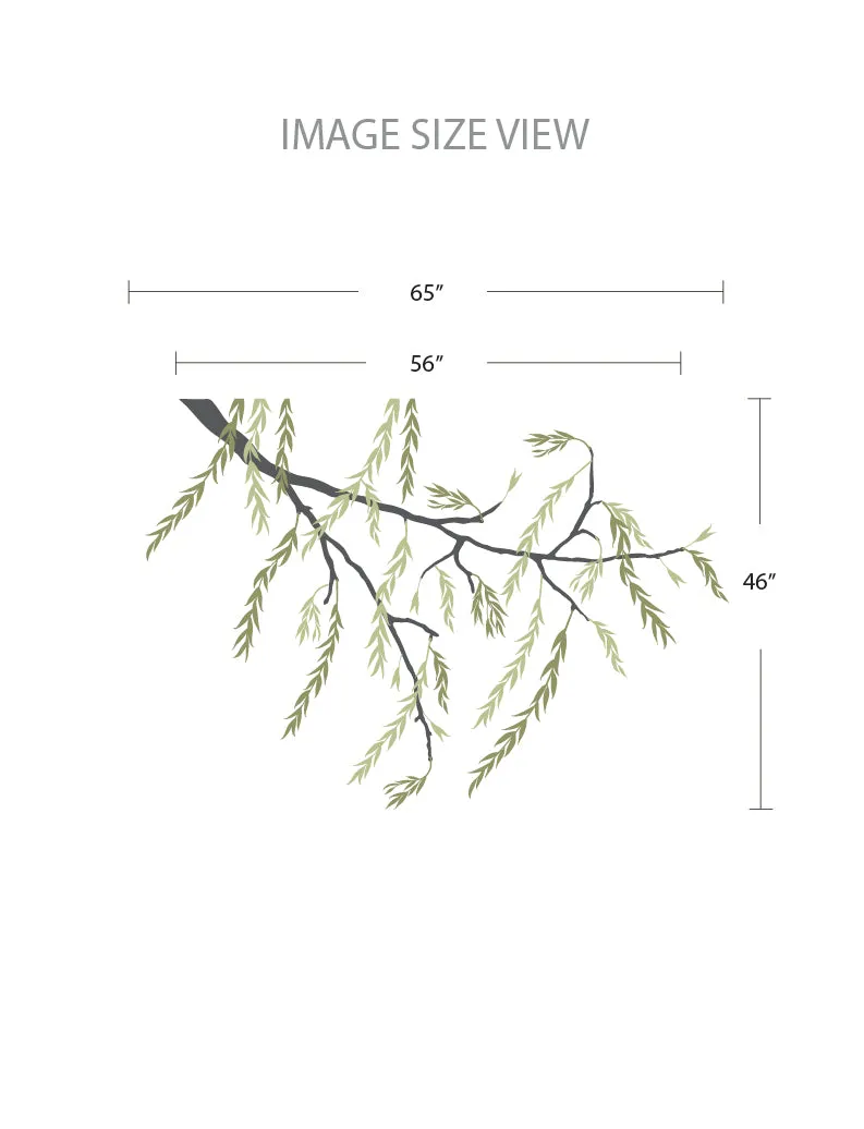 Willow Leaves Branch Wall Decal