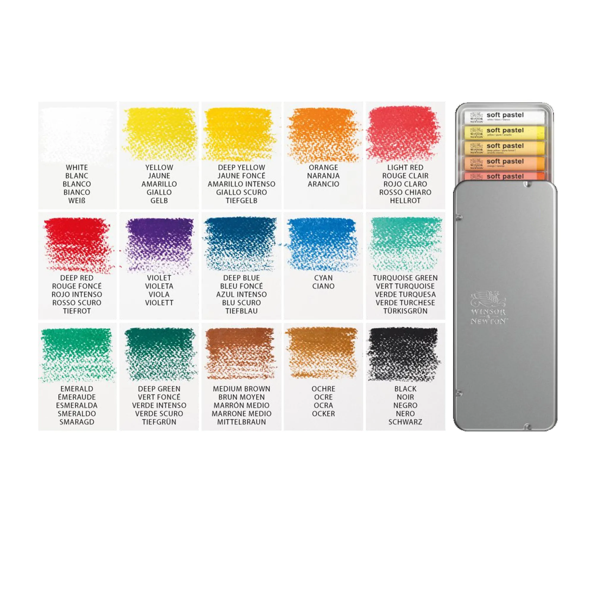 Winsor & Newton Fine Artists' Soft Pastels - Assorted Set of 15 Sticks