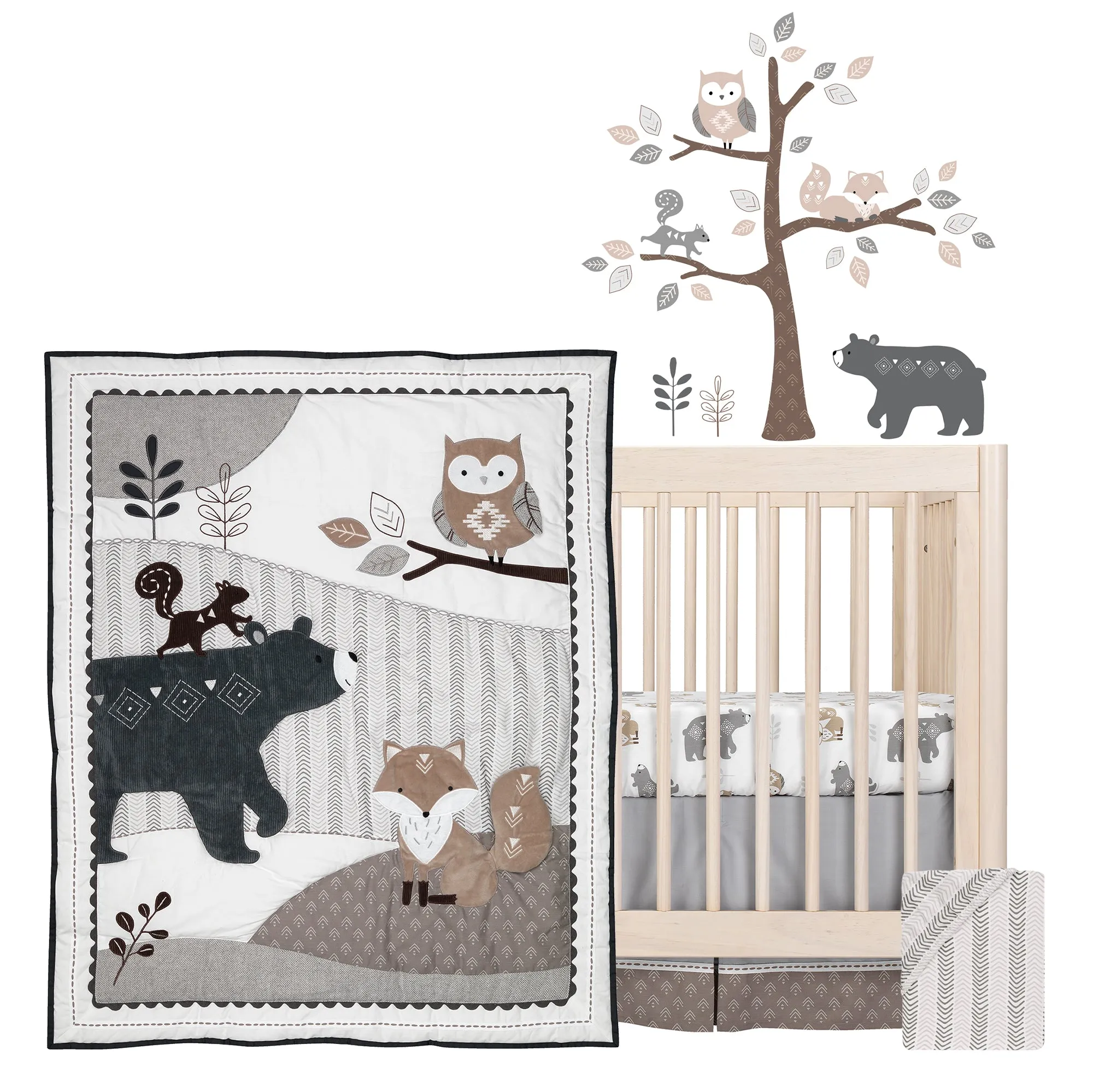 Woodland Forest 5-Piece Crib Bedding Set